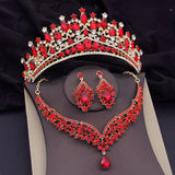 Red Crystal Crown Set
