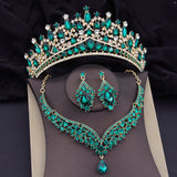 Green Crystal Crown Set