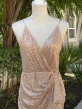 Champagne glamorous sexy bodycon dress