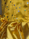 Hand Made Short Sleeve Yellow Dress