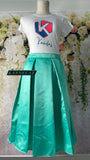 Satin Teal Skirt