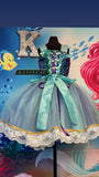 Hand Made Green princess Dress size 3