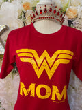 Super Mom Red Short Sleeve Shirt