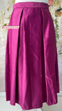 Satin Magenta Skirt
