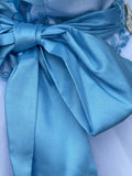 Royal White/ Baby blue dress