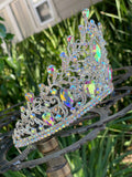 Crown half round Tiara comb
