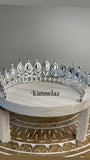 Luxury Crown-Tiara Silver Light Blue Color