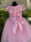 Light Pink princess dress Ball Gown Tulle Flower Dress