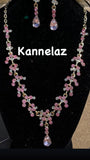 Luxury Pink Crown - Tiara Jewelry Set