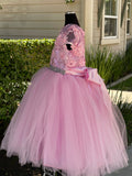 Light Pink princess dress Ball Gown Tulle Flower Dress