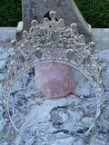 Crown half round Tiara comb