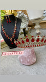 Luxury Crown-Tiara 💎 Red Jewelry Set