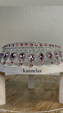 Luxury Crown-Tiara Silver Pink Color