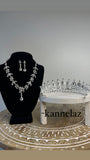 Luxury Crown-Tiara Silver clear set
