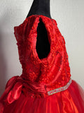Red Rhinestone Tulle Dress