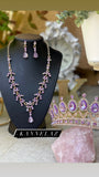 Luxury Crown-Tiara Purple Jewelry Set