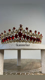 Luxury Crown-Tiara Gold Red Color