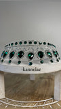 Luxury Crown-Tiara Silver Green Color