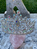 Crown half round Tiara comb