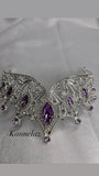 Luxury Crown/Tiara Silver with Lilac and Clear Rhinestones