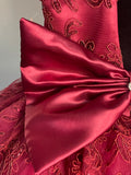 Royal Burgundy little Girl Dress