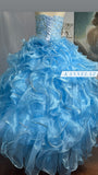 Sky blue Quinceañera dress