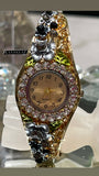 Luxury Bracelet Watch 💎 Gray Flowers
