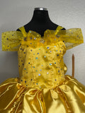 Hand Made Short Sleeve Yellow Dress