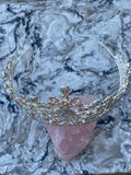 Crown half round Tiara comb