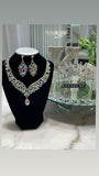 Luxury Crown Tiara 💎 Silver-Crystal Water Jewelry Set