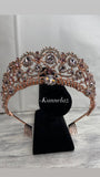 Rose Gold Pink Crown Tiara