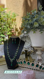 Luxury Crown-Tiara Gold Green Jewelry Set
