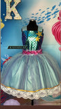 Hand Made Green princess Dress size 3