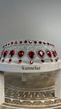 Luxury Crown-Tiara Silver Red Color