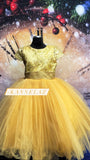 Short Sleeve Gold Dress