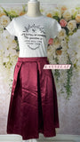 Satin Burgundy Skirt
