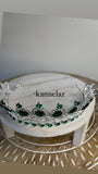Luxury Crown-Tiara Silver Green Color