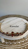 Luxury Crown-Tiara Gold Red Color
