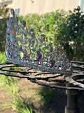 Crown half round Tiara comb