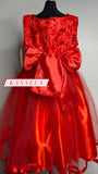 Red Rhinestone Tulle Dress