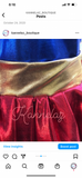 Hand Made Metalic Blue, Red and Gold Princess Dress