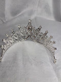 Luxury Crown/Tiara Silver with Lilac and Clear Rhinestones