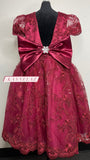 Royal Burgundy little Girl Dress