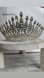 Silver Color Tiaras Rhinestone Crystal Big Crown