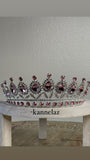 Luxury Crown-Tiara Silver Pink Color
