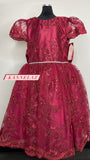 Royal Burgundy little Girl Dress