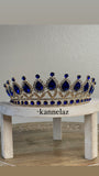 Luxury Crown-Tiara Gold Blue
