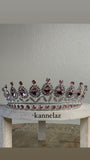 Luxury Crown-Tiara Silver Pink Color