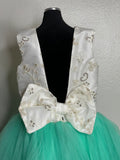 Teal Flower Girl Dress