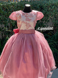 Rose Gold flower girl dress
